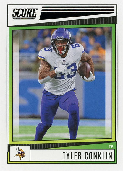 2022 Panini Score Base Tyler Conklin #105 Minnesota Vikings