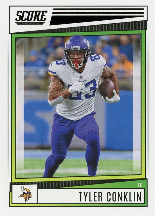 2022 Panini Score Base Tyler Conklin #105 Minnesota Vikings