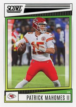 2022 Panini Score Base Patrick Mahomes II #116 Kansas City Chiefs