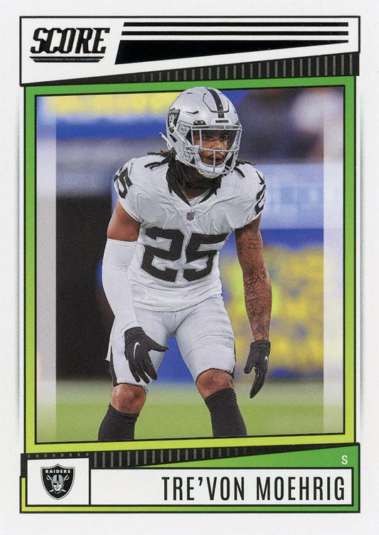 2022 Panini Score Base Tre'von Moehrig #130 Las Vegas Raiders