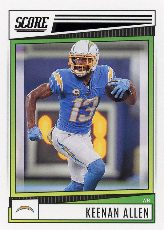2022 Panini Score Base Keenan Allen #133 Los Angeles Chargers