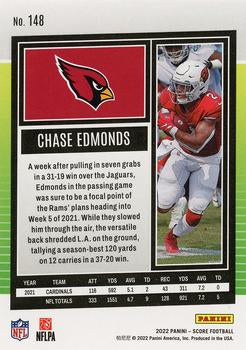 2022 Panini Score Base Chase Edmonds #148 Arizona Cardinals