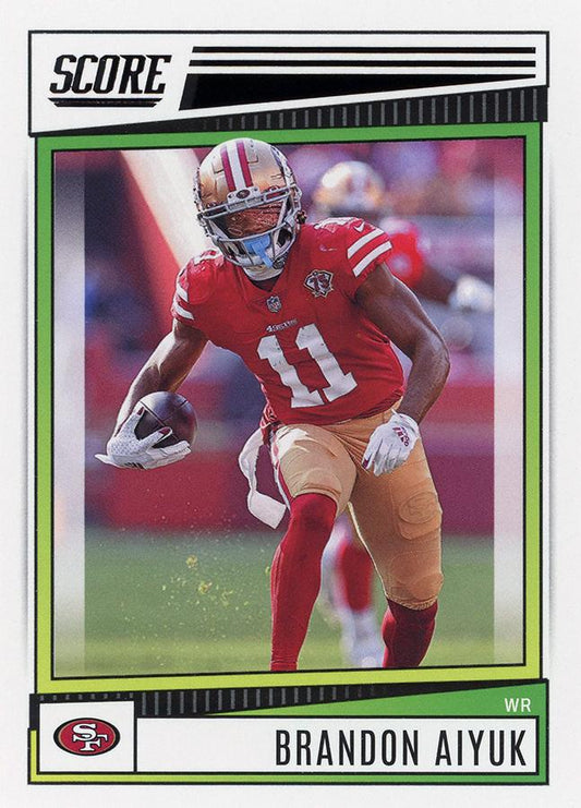 2022 Panini Score Base Brandon Aiyuk #162 San Francisco 49ers