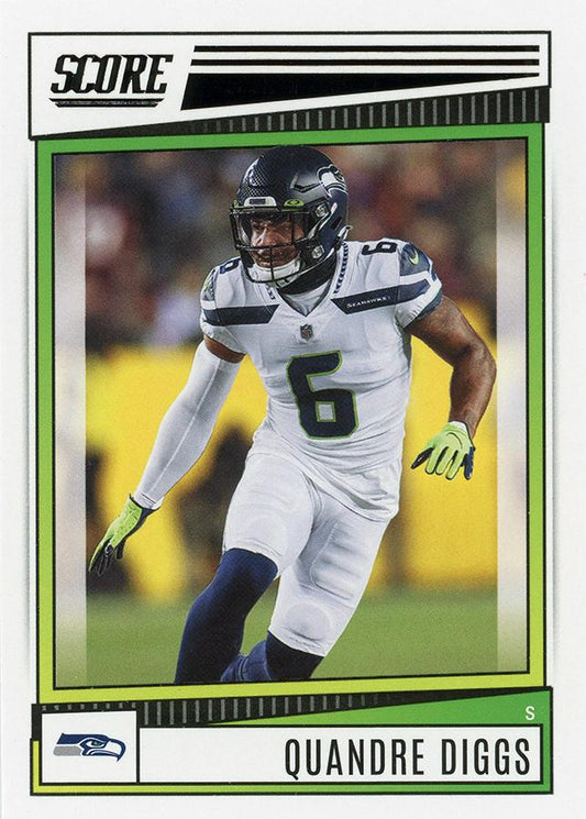 2022 Panini Score Base Quandre Diggs #177 Seattle Seahawks