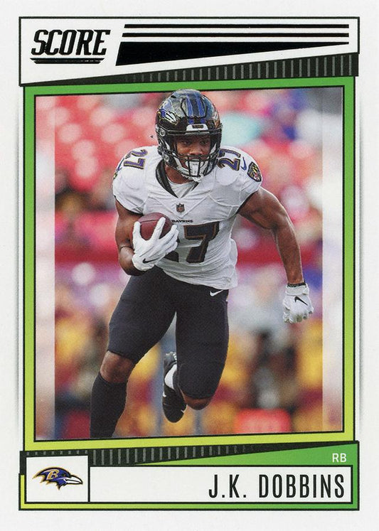 2022 Panini Score Base J.K. Dobbins #185 Baltimore Ravens