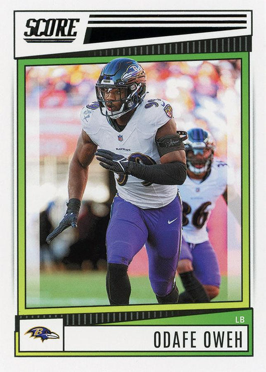 2022 Panini Score Base Odafe Oweh #187 Baltimore Ravens