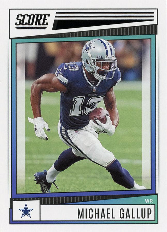 2022 Panini Score Base Michael Gallup #221 Dallas Cowboys