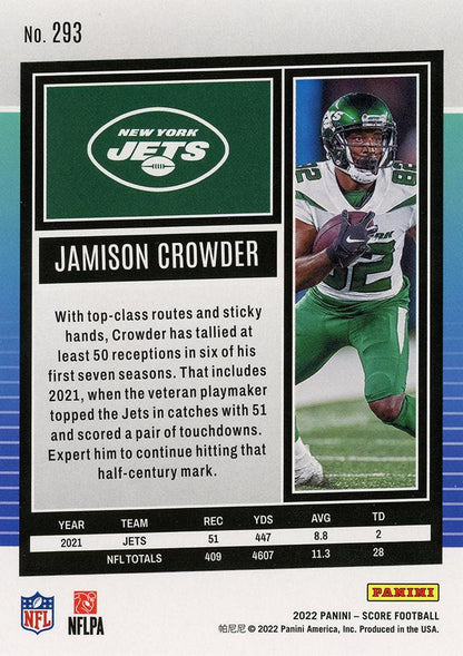 2022 Panini Score Base Jamison Crowder #293 New York Jets