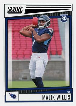 2022 Panini Score Rookies Malik Willis RC #305 Tennessee Titans