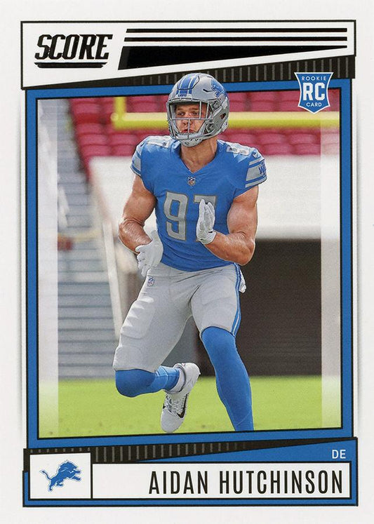 2022 Panini Score Rookies Aidan Hutchinson RC #307 Detroit Lions