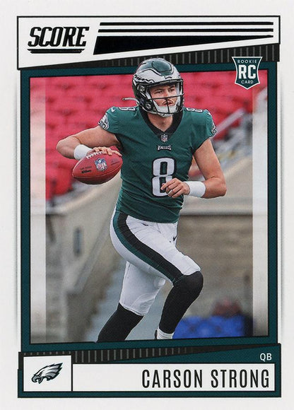2022 Panini Score Rookies Carson Strong RC #309 Philadelphia Eagles
