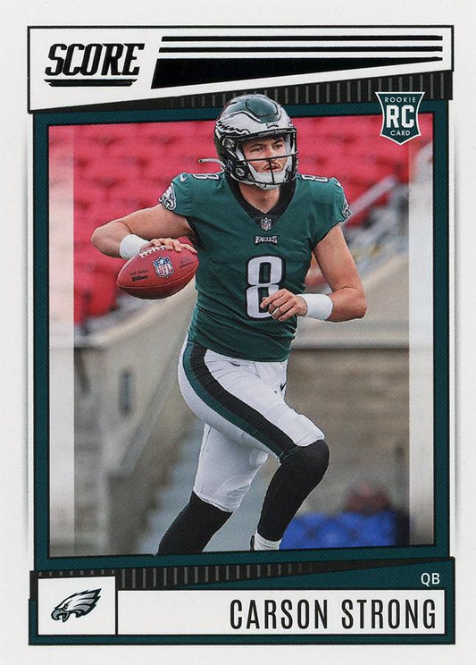 2022 Panini Score Rookies Carson Strong RC #309 Philadelphia Eagles