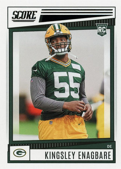 2022 Panini Score Rookies Kingsley Enagbare RC #318 Green Bay Packers