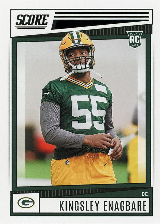 2022 Panini Score Rookies Kingsley Enagbare RC #318 Green Bay Packers