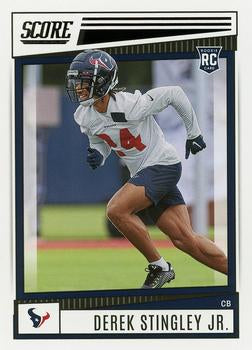 2022 Panini Score Rookies Derek Stingley Jr. RC #324 Houston Texans