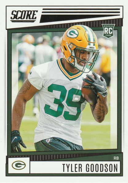 2022 Panini Score Rookies Tyler Goodson RC #343 Green Bay Packers