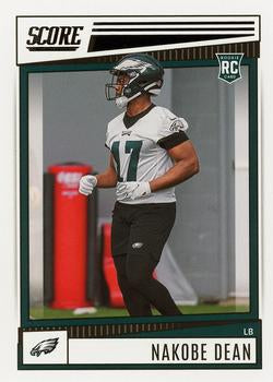 2022 Panini Score Rookies Nakobe Dean RC #351 Philadelphia Eagles
