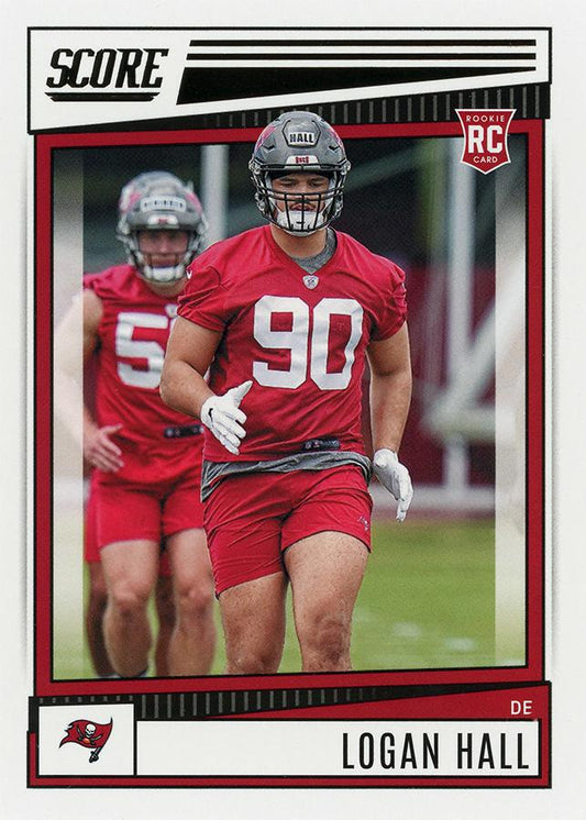 2022 Panini Score Rookies Logan Hall RC #359 Tampa Bay Buccaneers