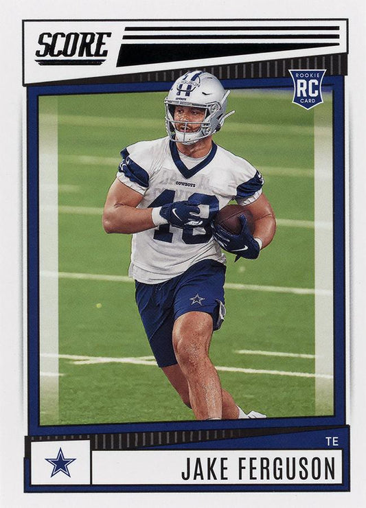 2022 Panini Score Rookies Jake Ferguson RC #375 Dallas Cowboys