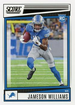 2022 Panini Score Rookies Jameson Williams RC #377 Detroit Lions