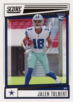 2022 Panini Score Rookies Jalen Tolbert RC #385 Dallas Cowboys