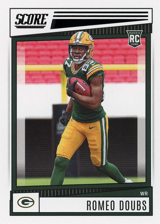 2022 Panini Score Rookies Romeo Doubs RC #389 Green Bay Packers