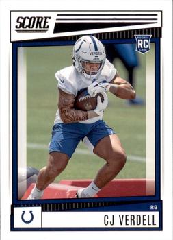 2022 Panini Score Rookies CJ Verdell RC #392 Indianapolis Colts