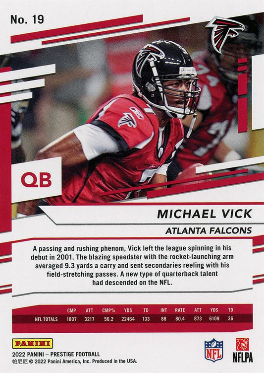 2022 Panini Prestige Base Michael Vick #19 Atlanta Falcons