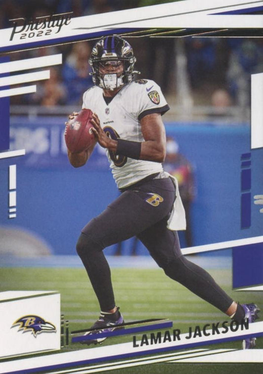 2022 Panini Prestige Base Lamar Jackson #20 Baltimore Ravens