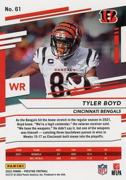 2022 Panini Prestige Base Tyler Boyd #61 Cincinnati Bengals