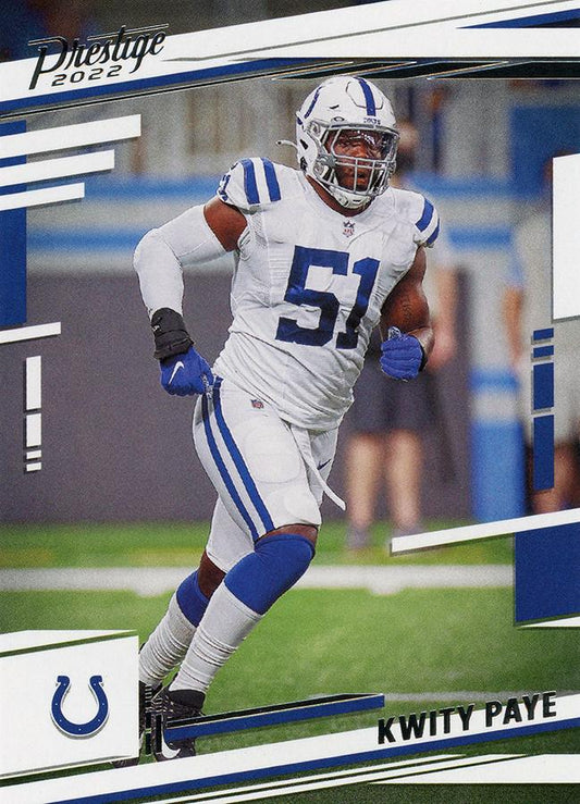 2022 Panini Prestige Base Kwity Paye #130 Indianapolis Colts