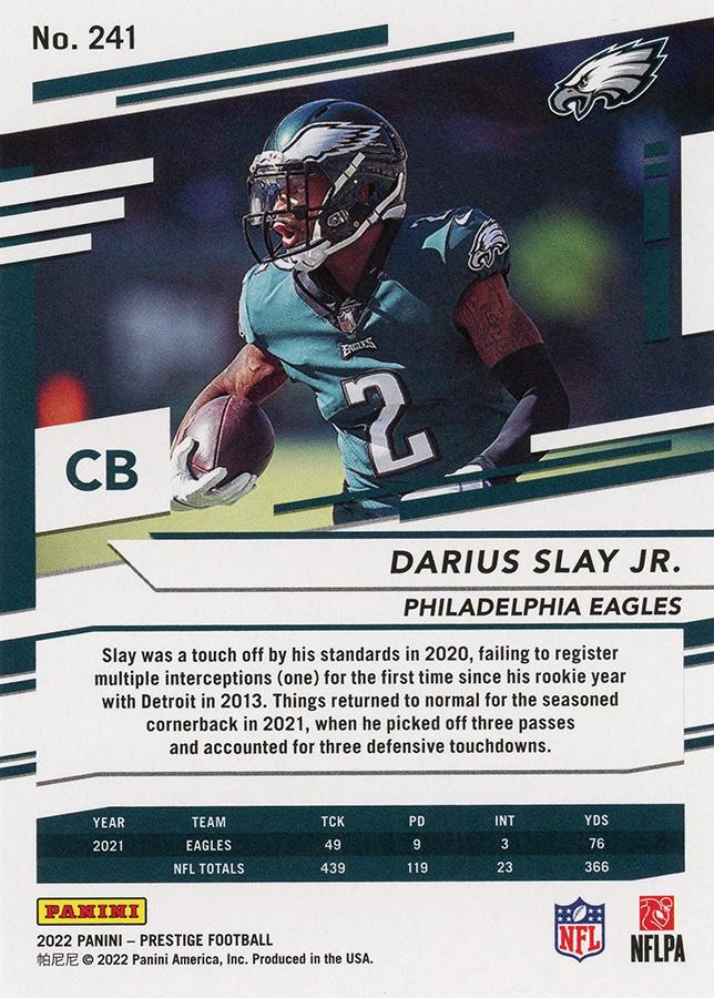 2022 Panini Prestige Base Darius Slay Jr. #241 Philadelphia Eagles