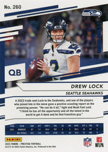 Load image into Gallery viewer, 2022 Panini Prestige Base Drew Lock #260 Seattle Seahawks
