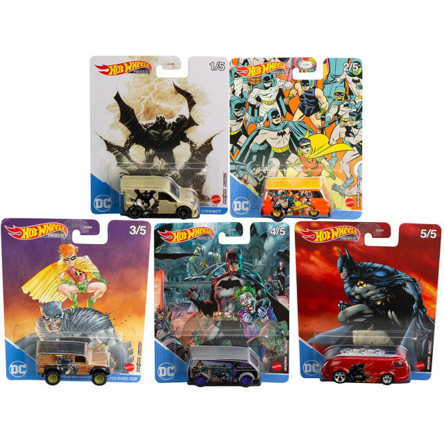 Hot Wheels Premium Pop Culture DC Batman - Set of 5 Diecast Vehicle