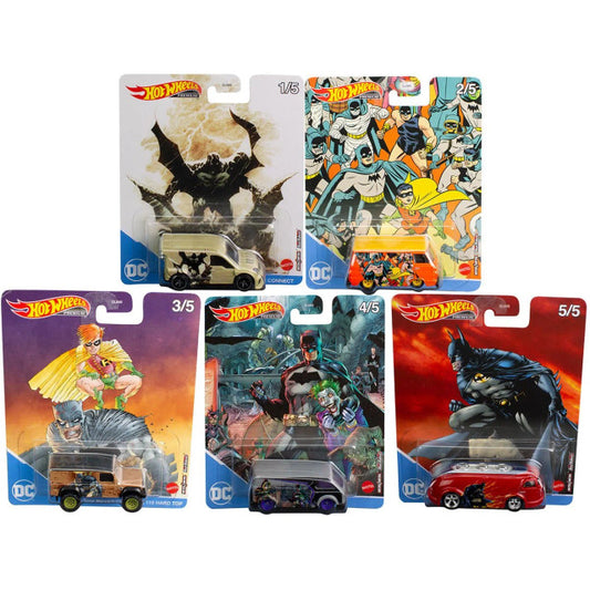 Hot Wheels Premium Pop Culture DC Batman - Set of 5 Diecast Vehicle