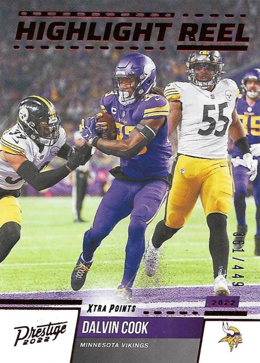 2022 Panini Prestige Highlight Reel Xtra Points Red Dalvin Cook 33/449  HR-10 Minnesota Vikings