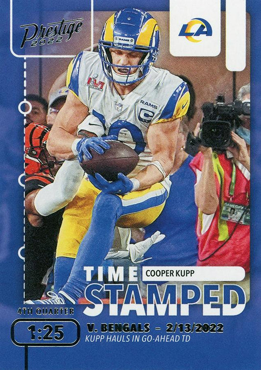 2022 Panini Prestige Time Stamped Cooper Kupp TS-7 Los Angeles Rams