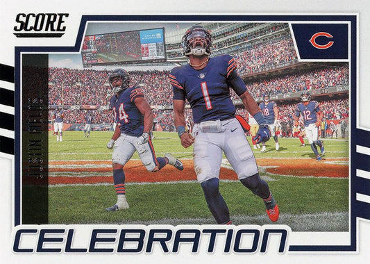 2022 Panini Score Celebration Justin Fields C-JF Chicago Bears