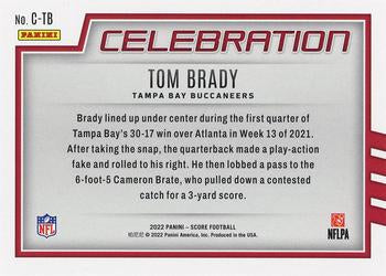 2022 Panini Score Celebration Tom Brady C-TB Tampa Bay Buccaneers