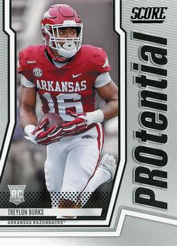 2022 Panini Score Protential Treylon Burks P-TB Arkansas Razorbacks