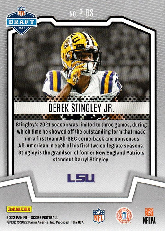 2022 Panini Score Protential Derek Stingley Jr. P-DS LSU Tigers