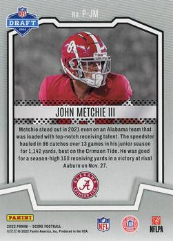 2022 Panini Score Protential John Metchie III P-JM Alabama Crimson Tide