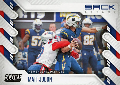 2022 Panini Score Sack Attack Matt Judon SA-MJ New England Patriots