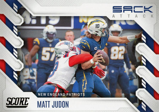 2022 Panini Score Sack Attack Matt Judon SA-MJ New England Patriots