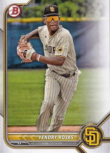 2022 Bowman Draft Yendry Rojas BD-2 San Diego Padres