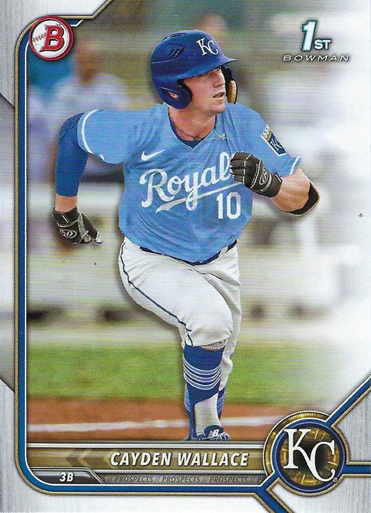 2022 Bowman Draft Cayden Wallace FBC 1st Bowman BD-12 Kansas City Royals