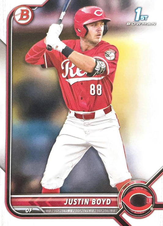 2022 Bowman Draft Justin Boyd FBC 1st Bowman BD-13 Cincinnati Reds