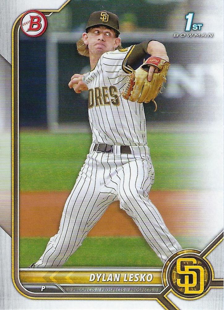 2022 Bowman Draft Dylan Lesko FBC 1st Bowman BD-27 San Diego Padres