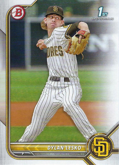 2022 Bowman Draft Dylan Lesko FBC 1st Bowman BD-27 San Diego Padres