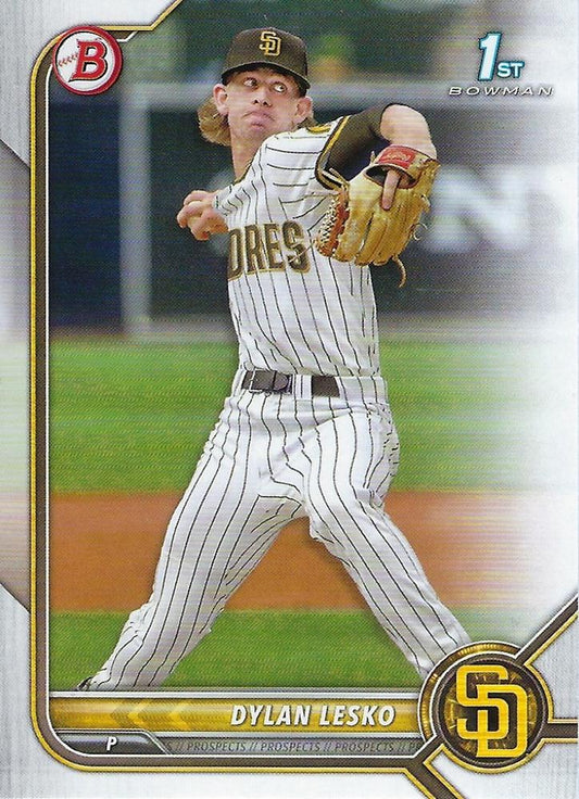2022 Bowman Draft Dylan Lesko FBC 1st Bowman BD-27 San Diego Padres